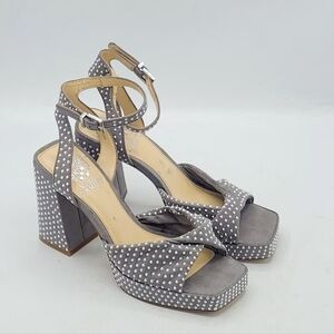 Vince Camuto Pedrana Studded Platform Sandals In  Gray and Silver Size 7 M